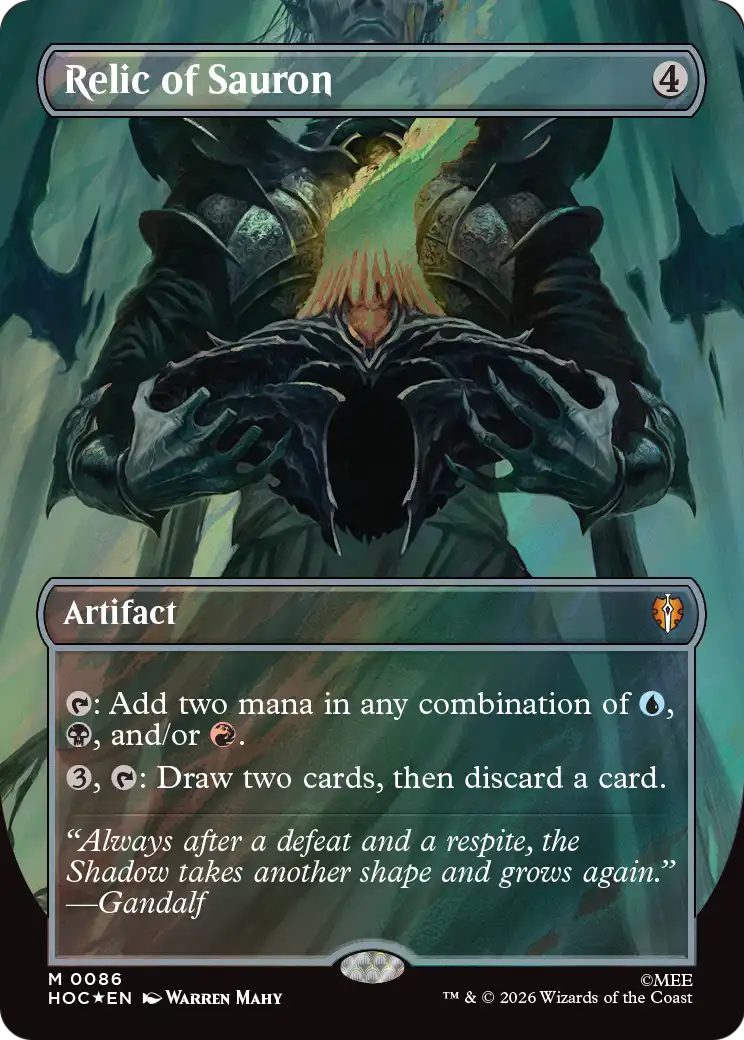 Relic of Sauron (Borderless) (Surge Foil) [The Hobbit: Eternal-Legal] | Tabernacle Games