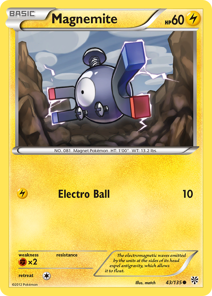 Magnemite (43/135) [Black & White: Plasma Storm] | Tabernacle Games
