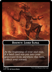 Bounty: Lord Fajjal // Bounty Rules Double-Sided Token [Outlaws of Thunder Junction Commander Tokens] | Tabernacle Games