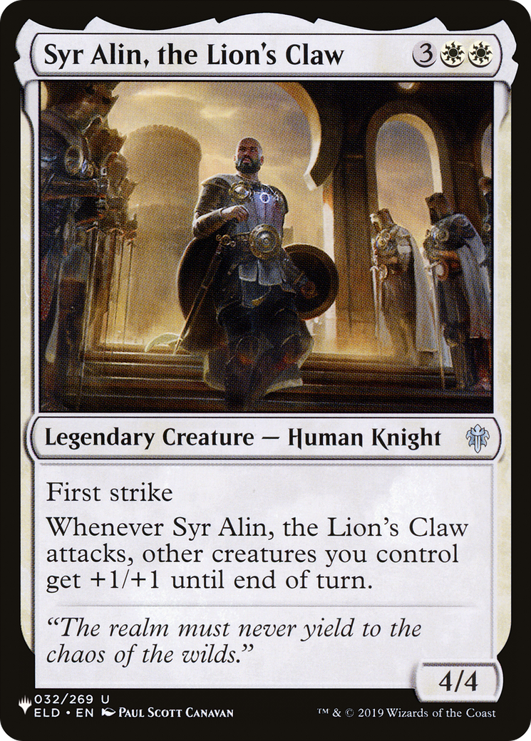 Syr Alin, the Lion's Claw [The List] | Tabernacle Games