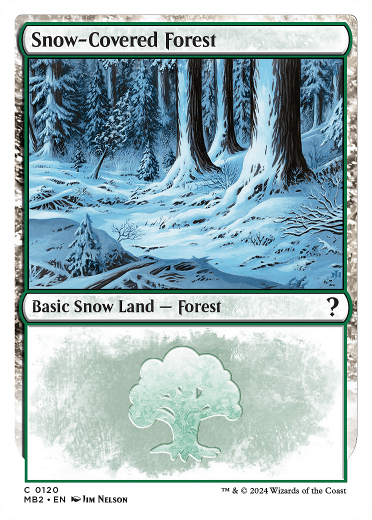 Snow-Covered Forest (White Border) [Mystery Booster 2] | Tabernacle Games