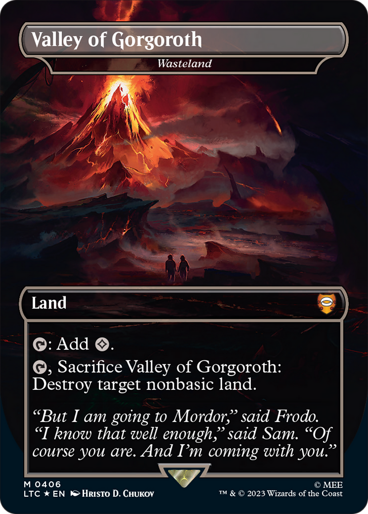Valley of Gorgoroth - Wasteland (Surge Foil Realms and Relics) [The Lord of the Rings: Tales of Middle-Earth Commander] | Tabernacle Games
