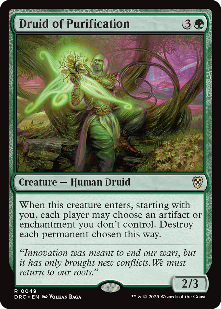 Druid of Purification [Aetherdrift Commander] | Tabernacle Games