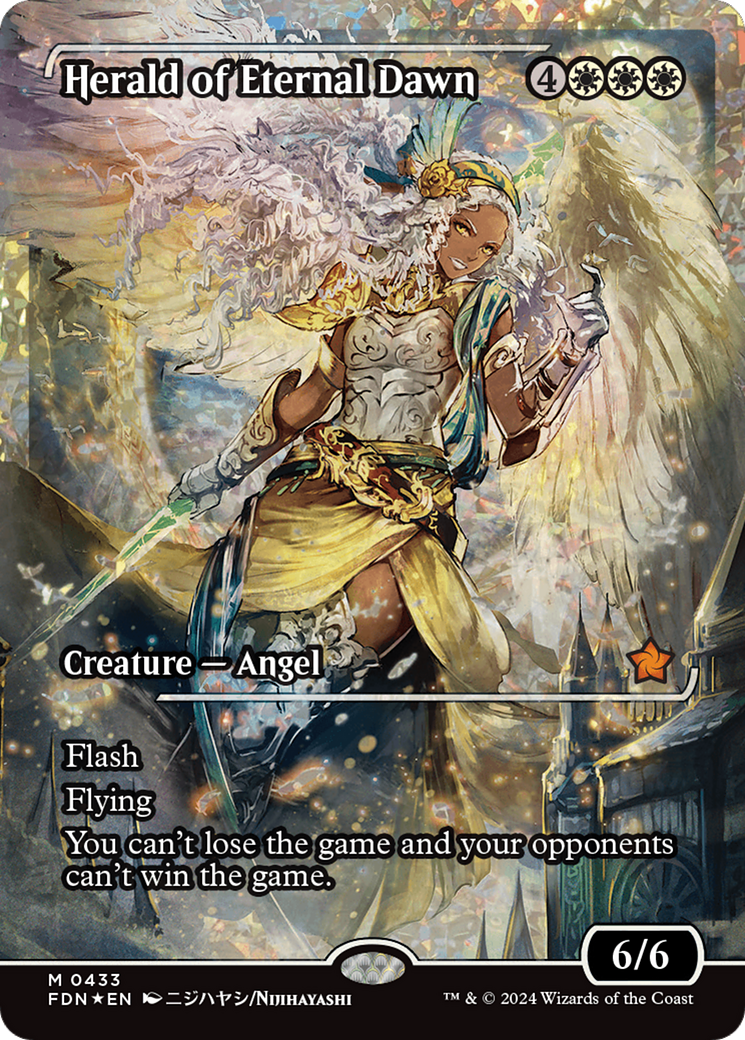 Herald of Eternal Dawn (Showcase) (Fracture Foil) [Foundations] | Tabernacle Games