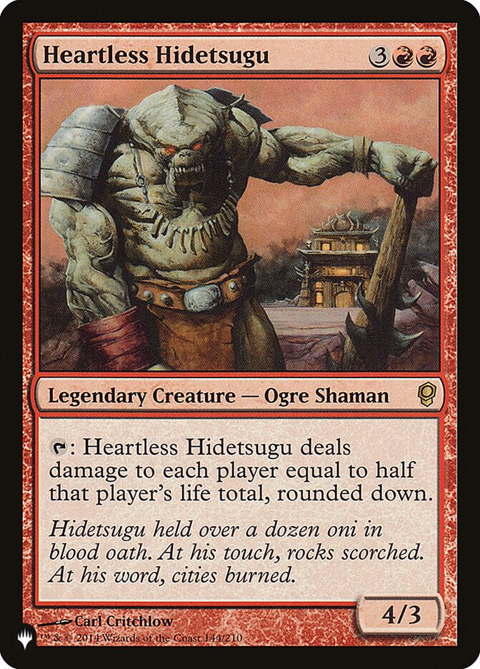 Heartless Hidetsugu [The List] | Tabernacle Games