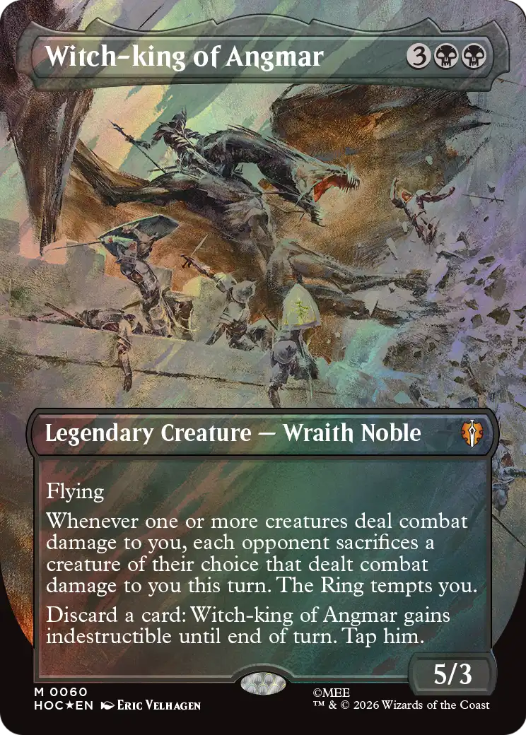 Witch-king of Angmar (Borderless) (Surge Foil) [The Hobbit: Eternal-Legal] | Tabernacle Games