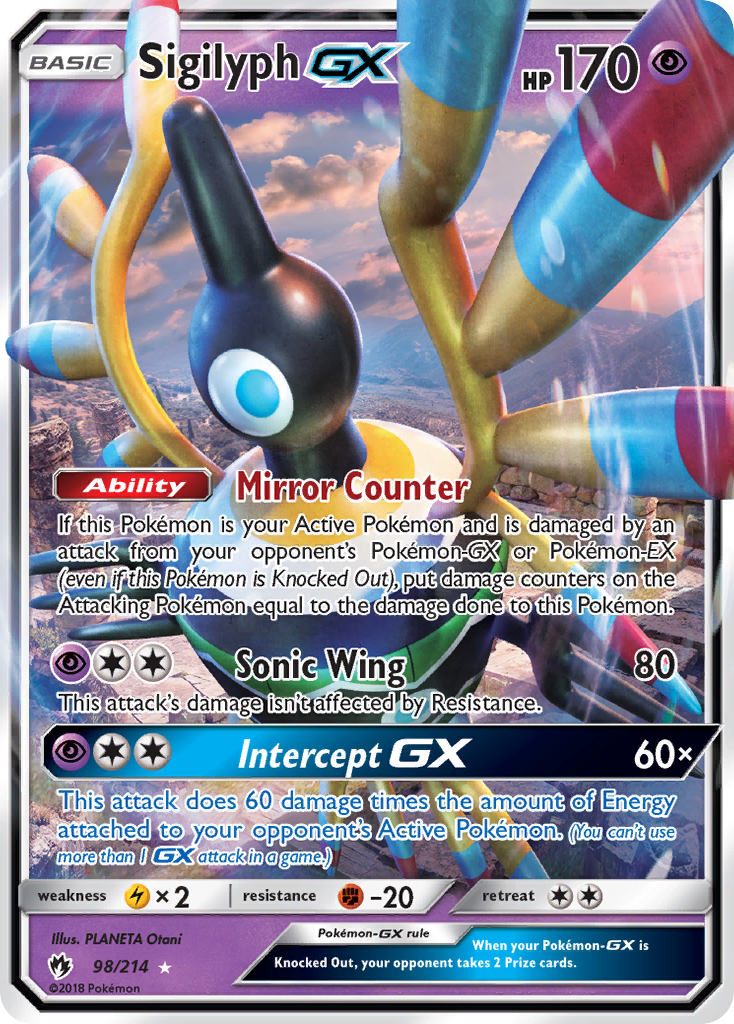Sigilyph GX (98/214) [Sun & Moon: Lost Thunder] | Tabernacle Games