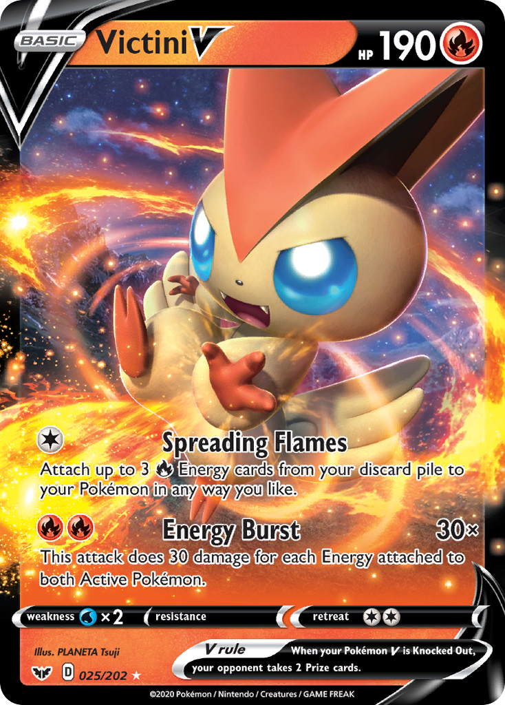 Victini V (025/202) [Sword & Shield: Base Set] | Tabernacle Games