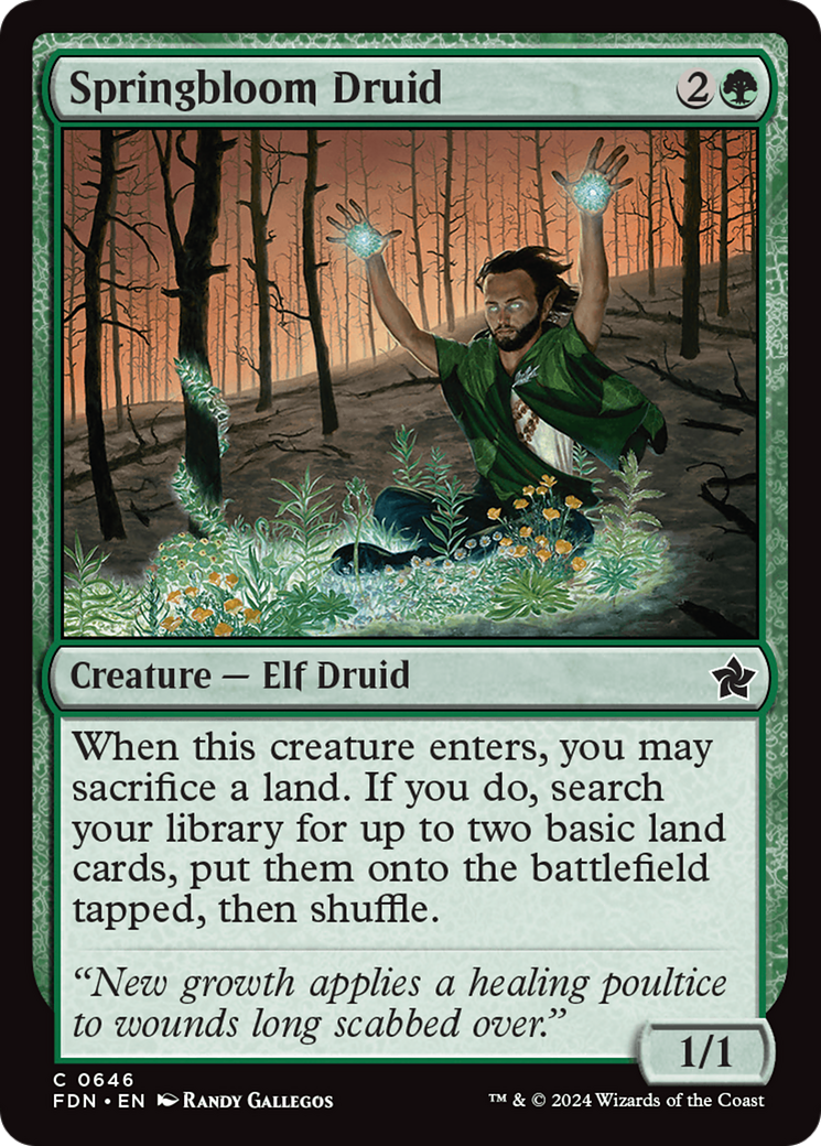 Springbloom Druid [Foundations] | Tabernacle Games