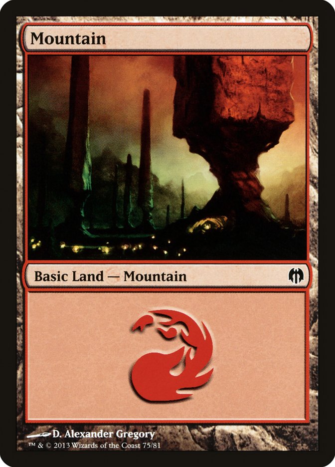 Mountain (75) [Duel Decks: Heroes vs. Monsters] | Tabernacle Games