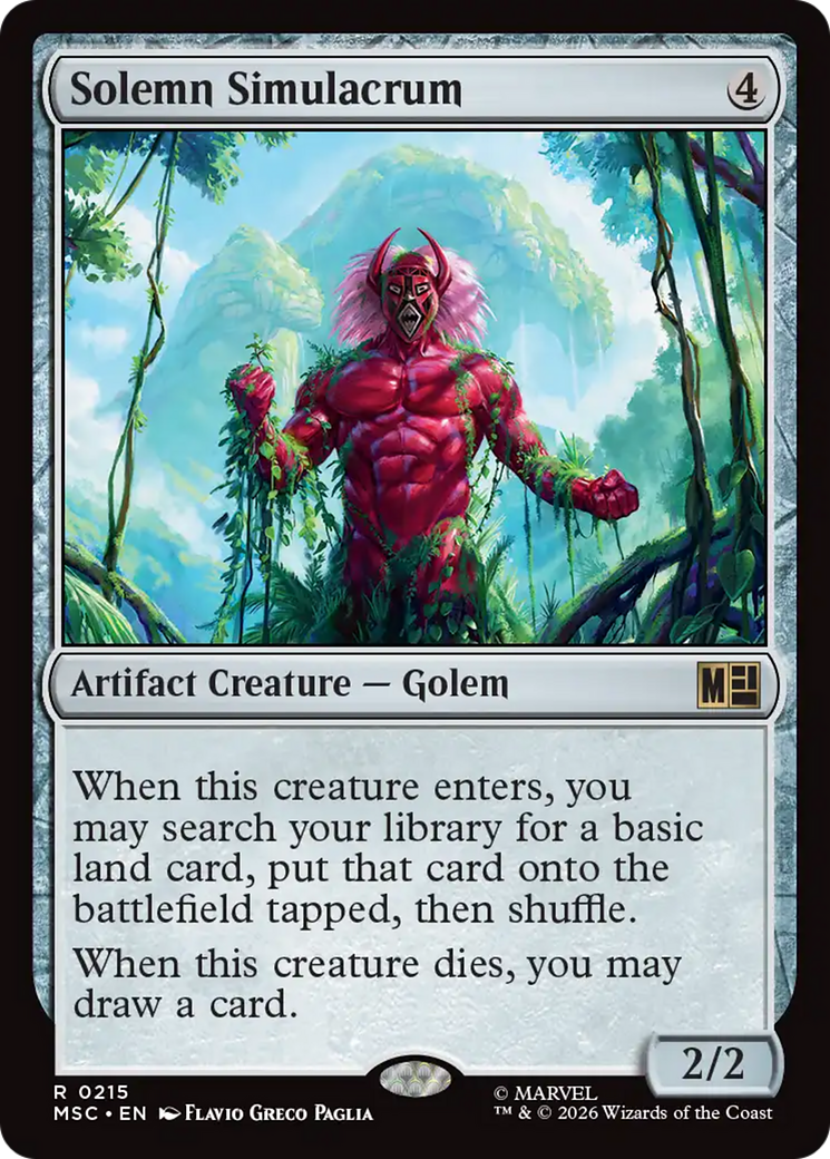 Solemn Simulacrum (Surge Foil) [Marvel Super Heroes Commander] | Tabernacle Games