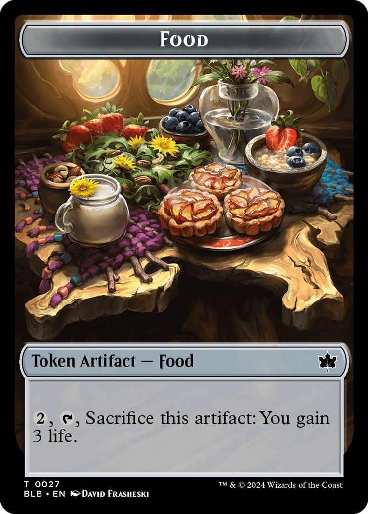 Food // Pawpatch Recruit Double-Sided Token [Bloomburrow Tokens] | Tabernacle Games