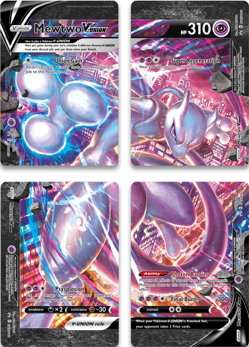 Mewtwo V-Union (Set of 4) [Sword & Shield: Black Star Promos] | Tabernacle Games