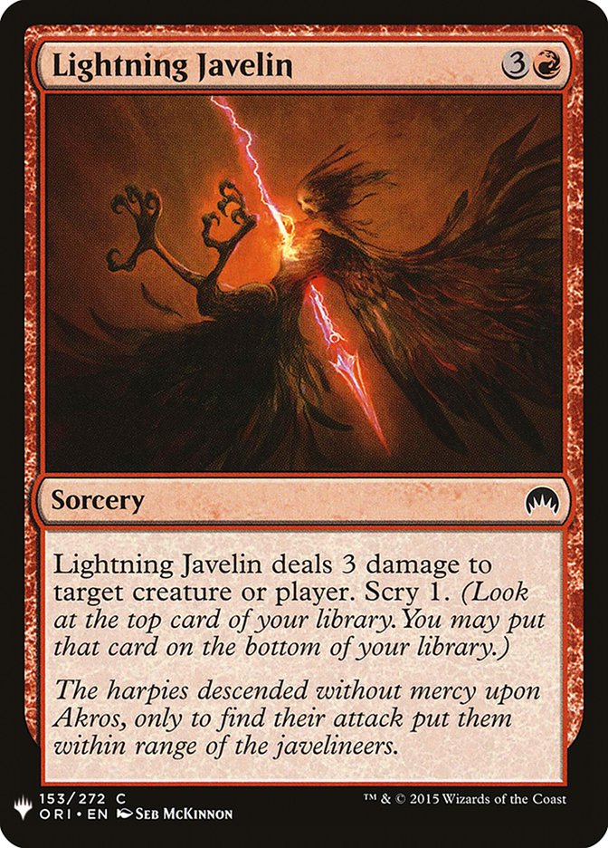 Lightning Javelin [Mystery Booster] | Tabernacle Games