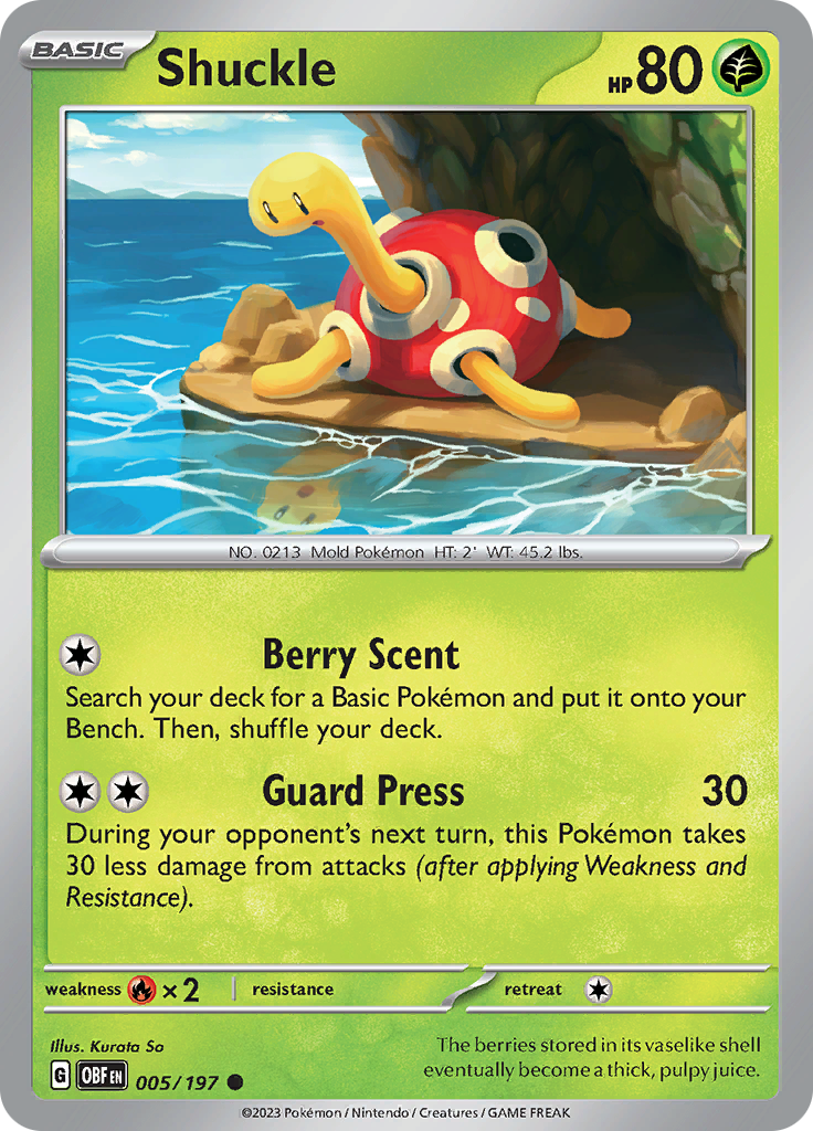 Shuckle (005/197) [Scarlet & Violet: Obsidian Flames] | Tabernacle Games