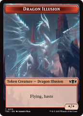 Dragon Illusion // Monk Double-Sided Token [Tarkir: Dragonstorm Commander Tokens] | Tabernacle Games