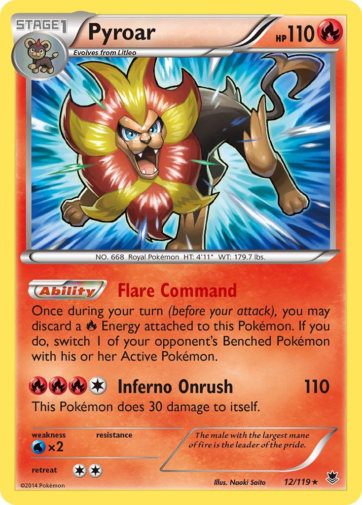 Pyroar (12/119) (Theme Deck Exclusive) [XY: Phantom Forces] | Tabernacle Games