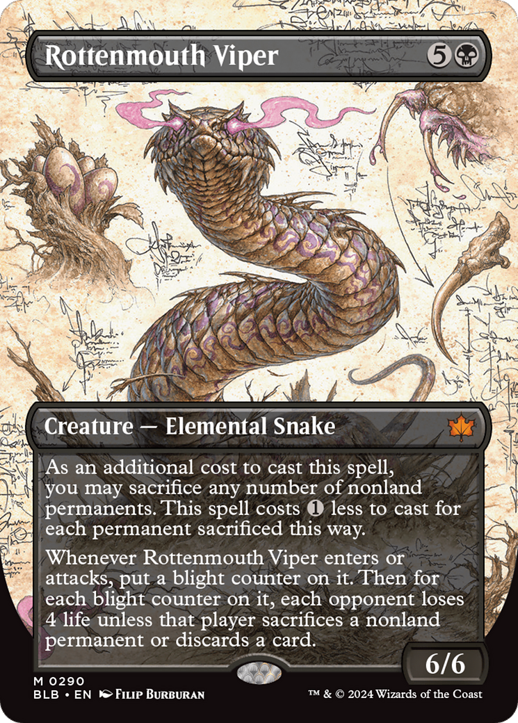 Rottenmouth Viper (Borderless) [Bloomburrow] | Tabernacle Games