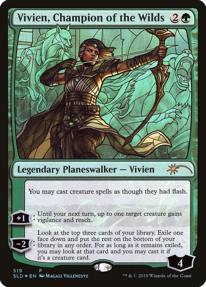 Vivien, Champion of the Wilds (Stained Glass) [Secret Lair Drop Promos] | Tabernacle Games