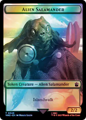 Dalek // Alien Salamander Double-Sided Token (Surge Foil) [Doctor Who Tokens] | Tabernacle Games