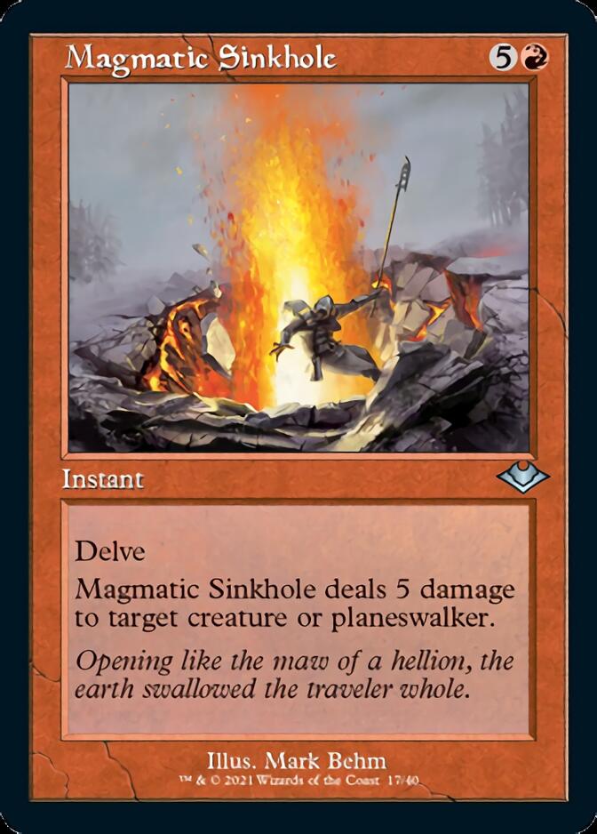 Magmatic Sinkhole (Retro Foil Etched) [Modern Horizons] | Tabernacle Games