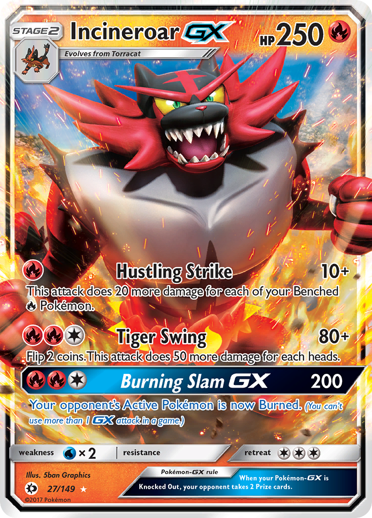 Incineroar GX (27/149) [Sun & Moon: Base Set] | Tabernacle Games