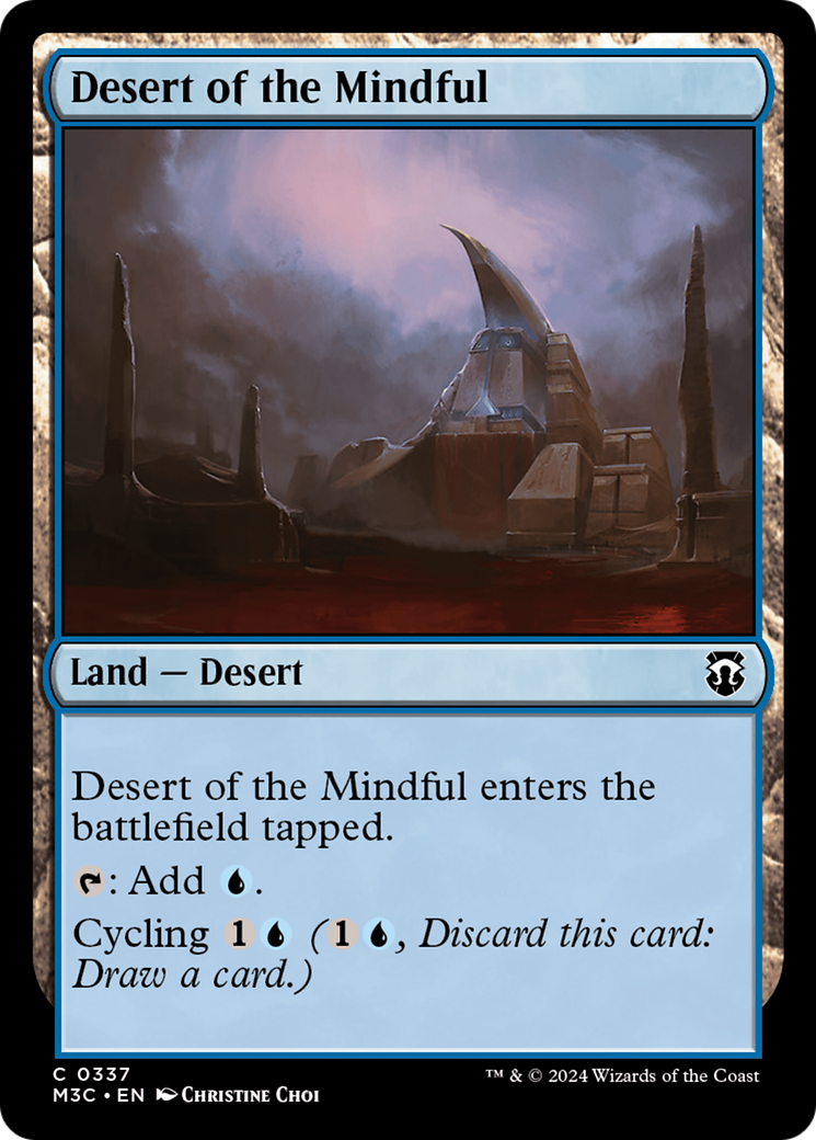 Desert of the Mindful (Ripple Foil) [Modern Horizons 3 Commander] | Tabernacle Games