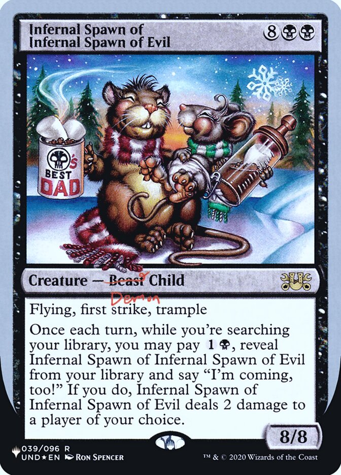 Infernal Spawn of Infernal Spawn of Evil (Unfinity Foil Edition) [The List] | Tabernacle Games