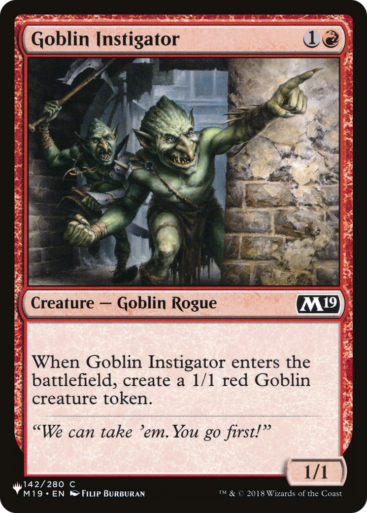 Goblin Instigator [The List] | Tabernacle Games