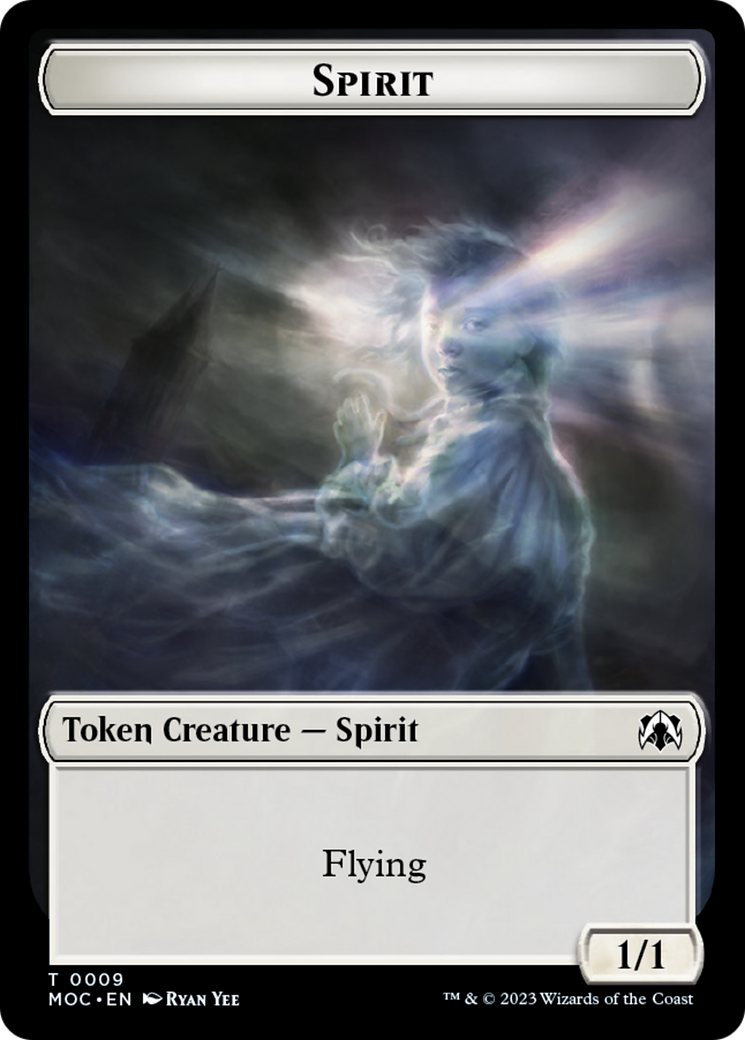 Spirt (9) // Treasure Double-Sided Token [March of the Machine Commander Tokens] | Tabernacle Games