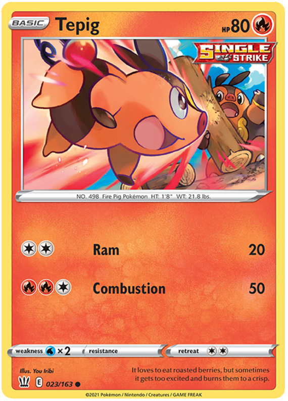 Tepig (023/163) [Sword & Shield: Battle Styles] | Tabernacle Games