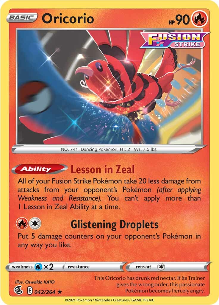 Oricorio (042/264) [Sword & Shield: Fusion Strike] | Tabernacle Games