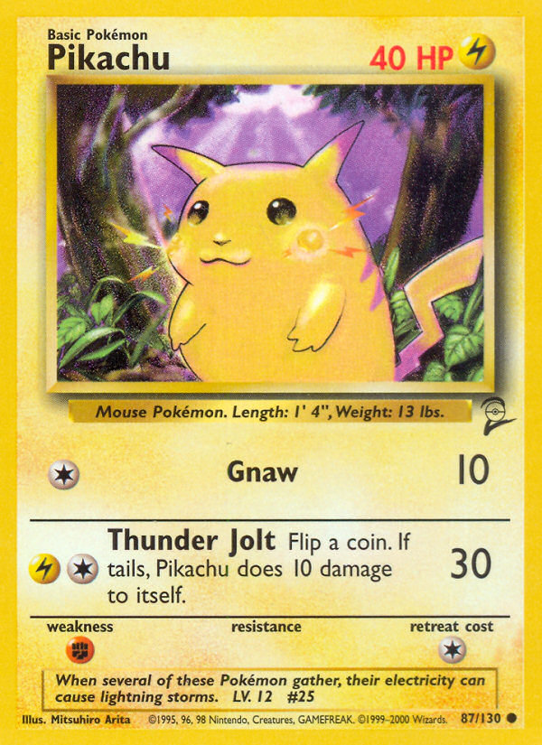 Pikachu (87/130) [Base Set 2] | Tabernacle Games