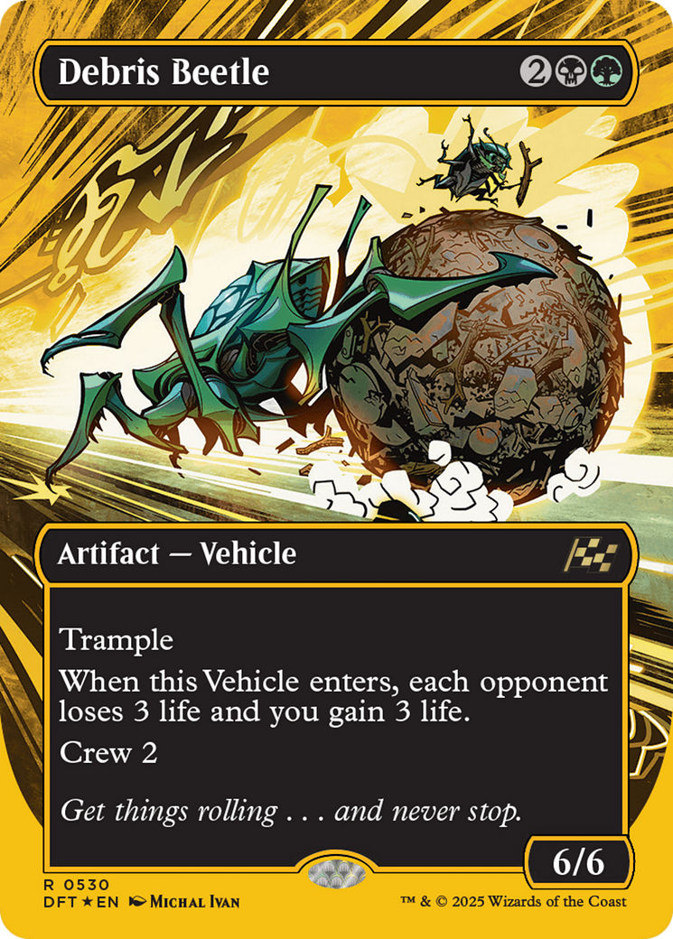 Debris Beetle (Borderless) (First-Place Foil) [Aetherdrift] | Tabernacle Games