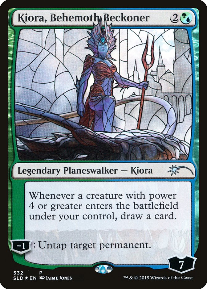 Kiora, Behemoth Beckoner (Stained Glass) [Secret Lair Drop Promos] | Tabernacle Games