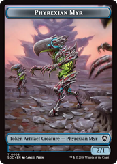 Elemental (0021) // Phyrexian Myr Double-Sided Token [Secrets of Strixhaven Commander Tokens] | Tabernacle Games