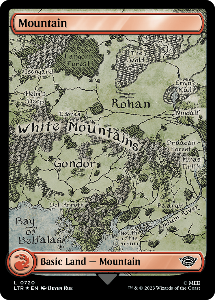 Mountain (720) (Surge Foil) [The Lord of the Rings: Tales of Middle-Earth] | Tabernacle Games