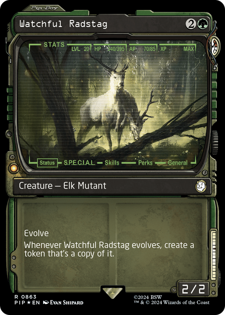 Watchful Radstag (Showcase) (Surge Foil) [Fallout] | Tabernacle Games