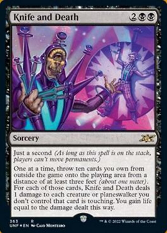 Knife and Death (Galaxy Foil) [Unfinity] | Tabernacle Games