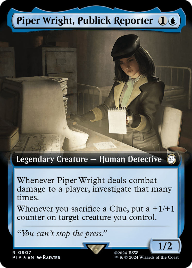 Piper Wright, Publick Reporter (Extended Art) (Surge Foil) [Fallout] | Tabernacle Games