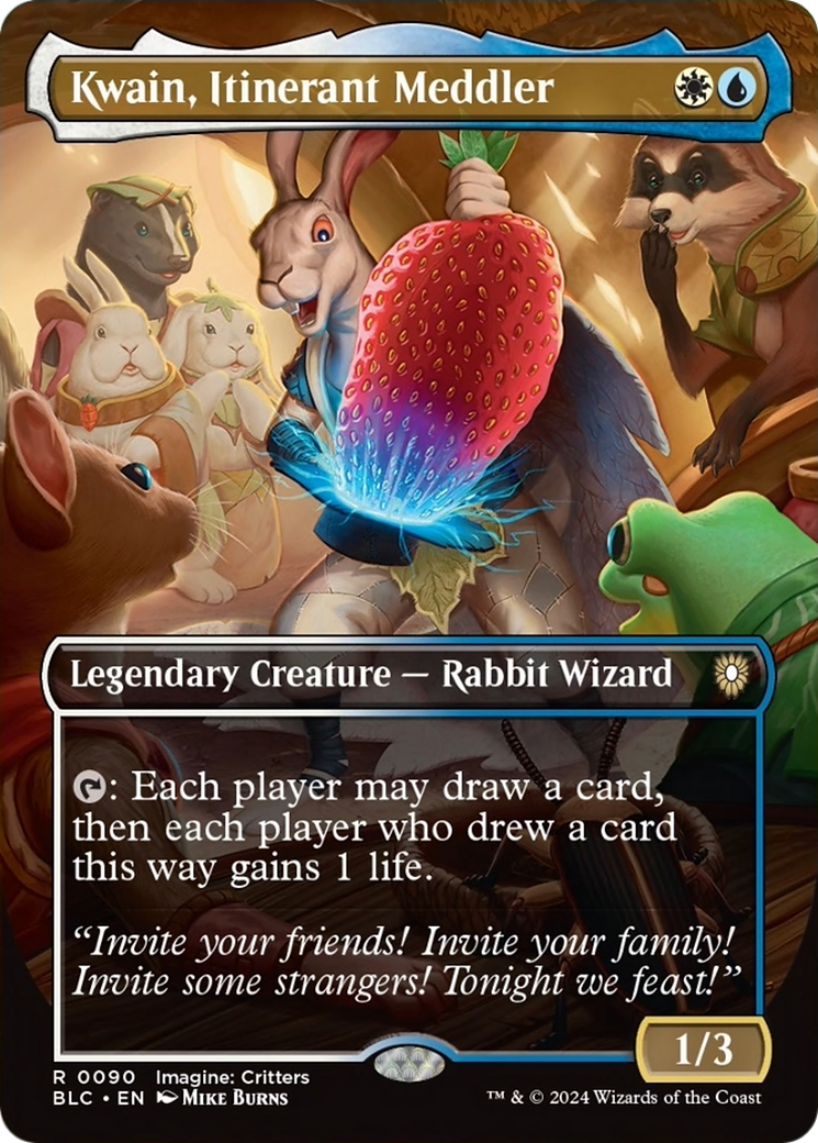 Kwain, Itinerant Meddler (Borderless) [Bloomburrow Commander] | Tabernacle Games