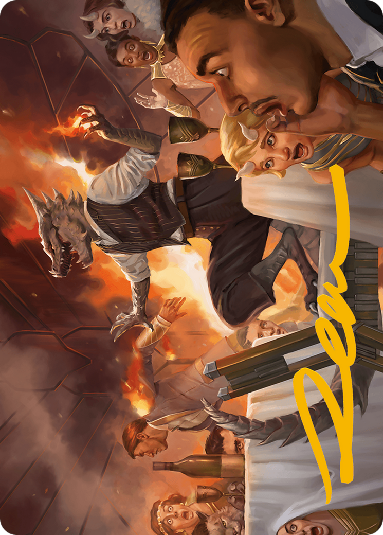 Party Thrasher Art Card (Gold-Stamped Signature) [Modern Horizons 3 Art Series] | Tabernacle Games