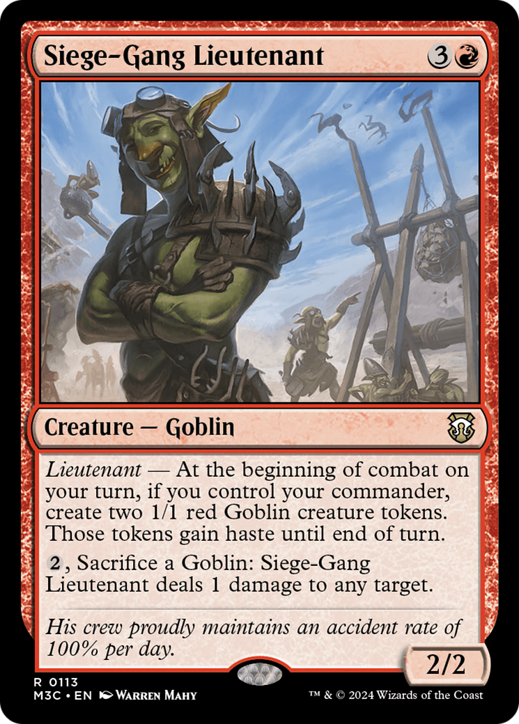 Siege-Gang Lieutenant [Modern Horizons 3 Commander] | Tabernacle Games