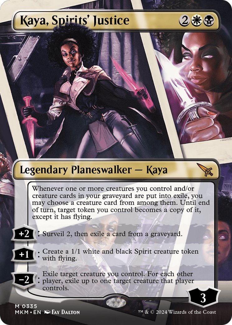 Kaya, Spirits' Justice (Borderless) [Murders at Karlov Manor] | Tabernacle Games