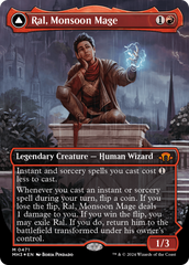 Ral, Monsoon Mage // Ral, Leyline Prodigy (Borderless) (Textured Foil) [Modern Horizons 3] | Tabernacle Games