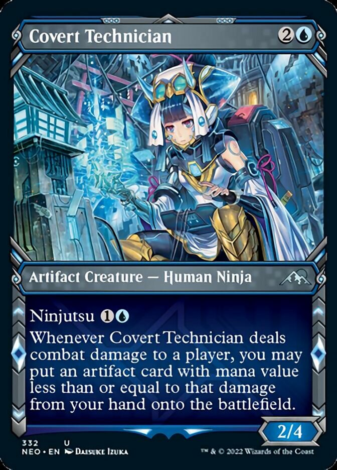 Covert Technician (Showcase Ninja) [Kamigawa: Neon Dynasty] | Tabernacle Games