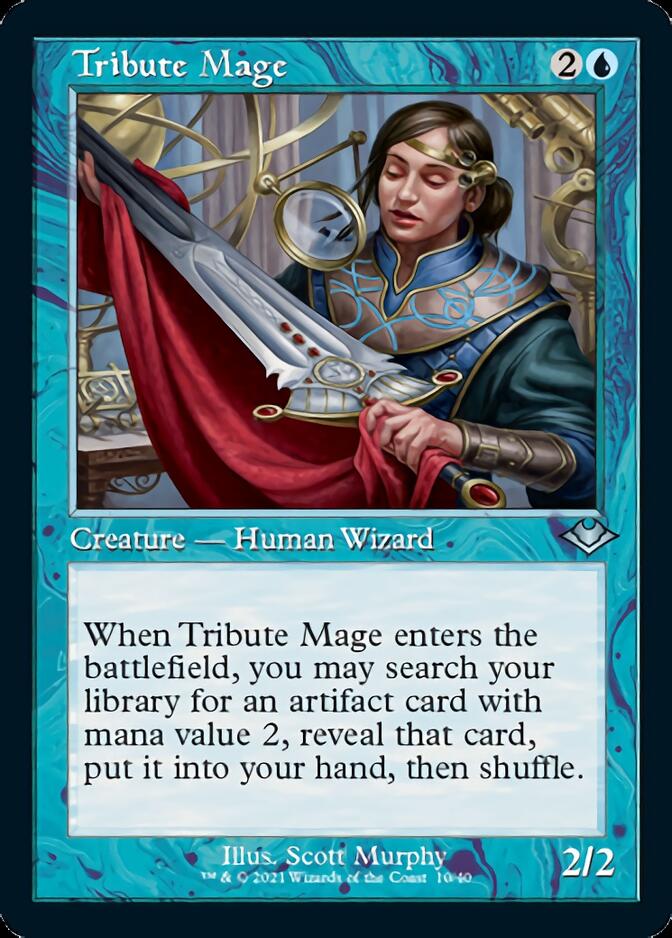 Tribute Mage (Retro Foil Etched) [Modern Horizons] | Tabernacle Games