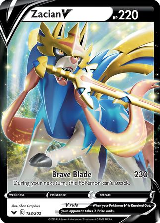 Zacian V (138/202) (Jumbo Card) [Sword & Shield: Base Set] | Tabernacle Games