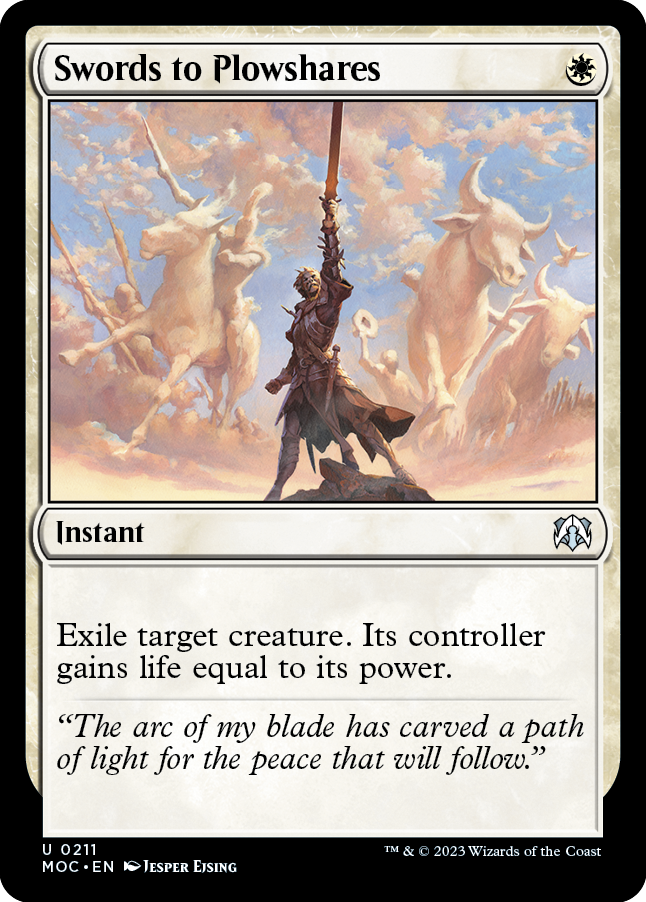 Swords to Plowshares [March of the Machine Commander] | Tabernacle Games