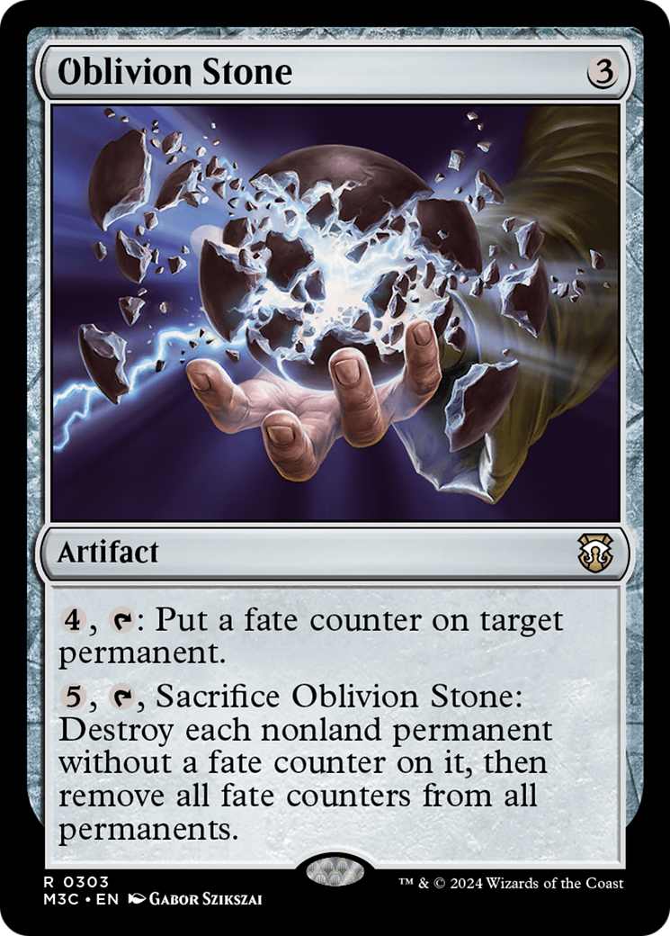 Oblivion Stone (Ripple Foil) [Modern Horizons 3 Commander] | Tabernacle Games